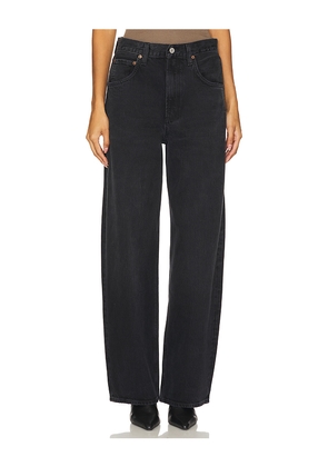 AGOLDE Low Curve Wide Leg Jeans in Black. Size 24. Also in 23, 25, 26, 27, 28, 29, 30, 31, 32, 33, 34.