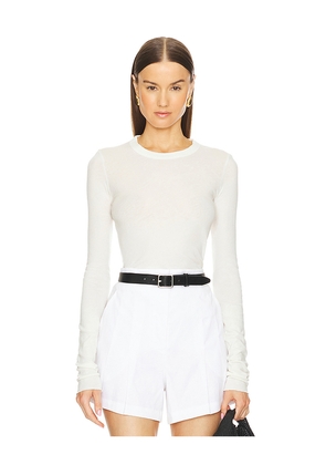 COTTON CITIZEN Marbella Long Sleeve Top in Ivory. Size S. Also in L, XS.