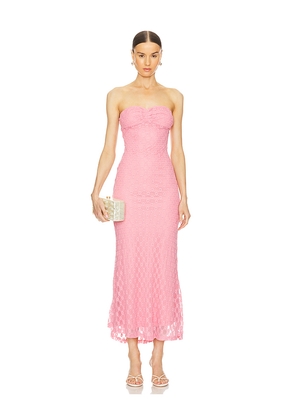Bardot x REVOLVE Adoni Strapless Midi Dress in Pink. Size 12. Also in 10.