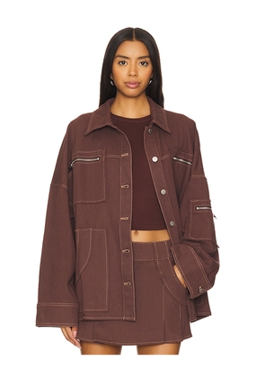 BY.DYLN Avant Jacket in Brown. Size M. Also in XS, L, XL.