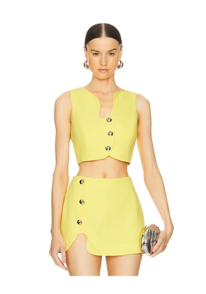 Amanda Uprichard Puzzle Vest in Yellow. Size M. Also in L, S.