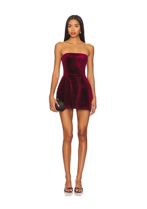 Amanda Uprichard Strapless Bethany Romper in Burgundy. Size M. Also in L, XL.
