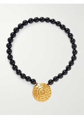 Julietta - Gold-tone Resin Necklace - Black - One size
