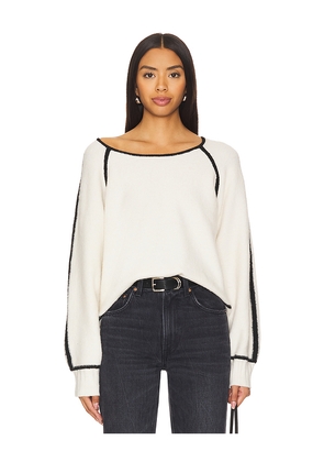 Central Park West Billie Raglan Sweater in Ivory. Size M. Also in S, XS, L, XL.