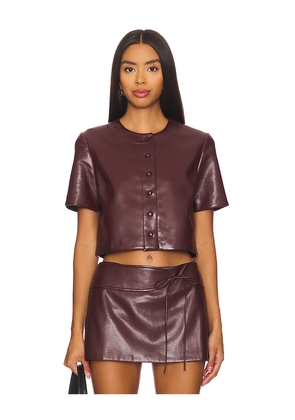 Amanda Uprichard Braswell Top in Burgundy. Size S. Also in L, M, XL, XS.