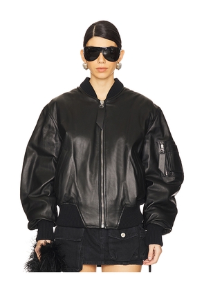 THE ATTICO Anja Bomber Jacket in Black. Size 40. Also in 42.