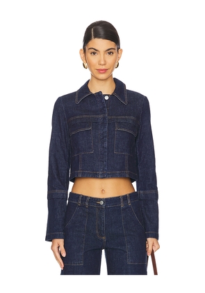 Amanda Uprichard Lucas Jacket in Denim-Dark. Size S. Also in L, M.