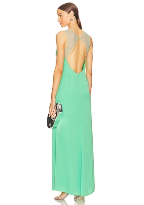 BCBGMAXAZRIA Sleeveless Cut Out Gown in Mint. Size 12. Also in 10, 6, 8.
