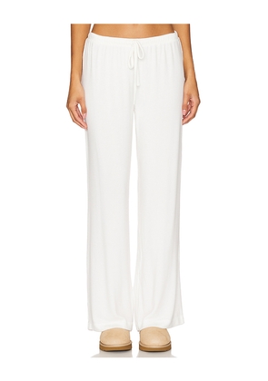 eberjey Cozy Time Wide Leg Pant in Ivory. Size XL. Also in L.