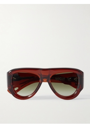 Jacques Marie Mage - Barclay Aviator-style Acetate Sunglasses - Brown - One size