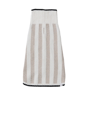 Barefoot Dreams CozyChic Cotton Classic Stripe Pet Sweater in Cream. Size XL. Also in XXXL.
