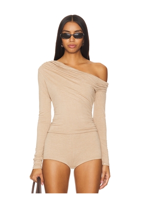 AFRM Bria Top in Taupe. Size 2X. Also in 1X, 3X, L, XL.