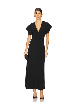 EAVES Malka Midi Dress in Black. Size XS. Also in S, XXS.