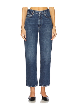 AGOLDE 90's Pinch Waist Crop Jeans in Blue. Size 24. Also in 25, 27, 32, 34.