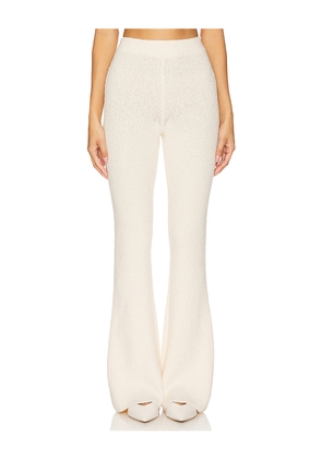 Camila Coelho Nika Rib Pant in Ivory. Size S. Also in XXS, M, L, XL.
