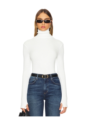 Enza Costa Knit Turtleneck in White. Size S. Also in M, XL.