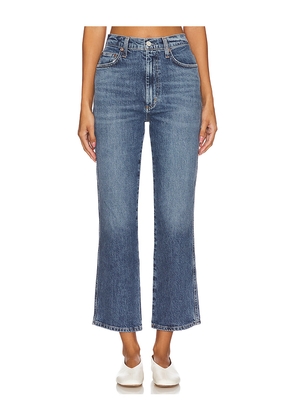 AGOLDE Pinch Waist High Rise Kick Flare Jeans in Denim-Medium. Size 26. Also in 25, 27, 31.
