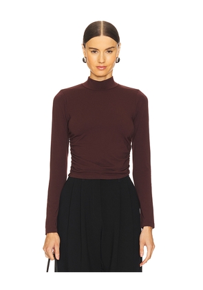 Bobi Longsleeve Top in Brown. Size M. Also in L, S, XL, XS.