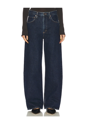 AGOLDE Low Curve Wide Leg Jeans in Blue. Size 24. Also in 23, 25, 26, 27, 28, 29, 30, 32, 33, 34.