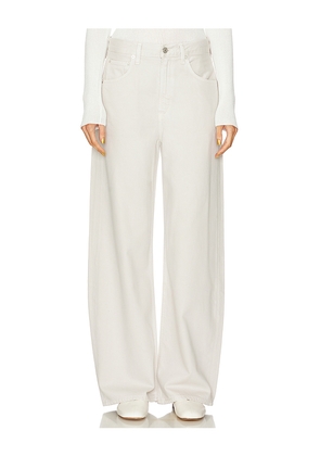 AGOLDE Low Curve Wide Leg Jeans in White. Size 34. Also in 33.