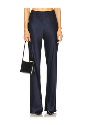 EAVES Loretta Silk Pants in Navy. Size L. Also in XS, S.