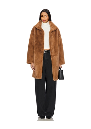 Apparis Blair Mid Length Coat in Brown. Size L. Also in M, XL.