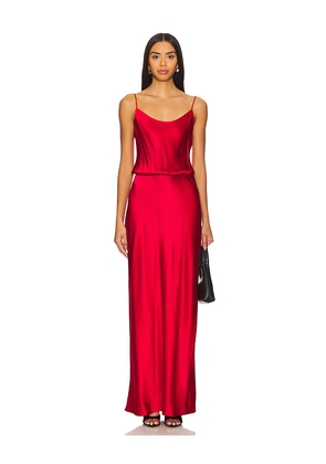 EAVES Yarden Silk Maxi Dress in Red. Size S. Also in M, XS.