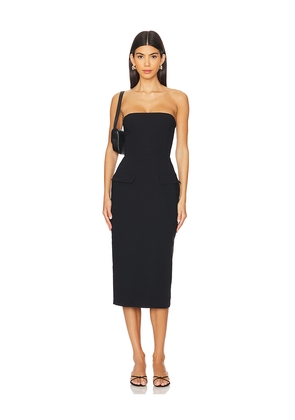 Amanda Uprichard x REVOLVE Strapless Bethany Midi Dress in Black. Size S. Also in M, XS.