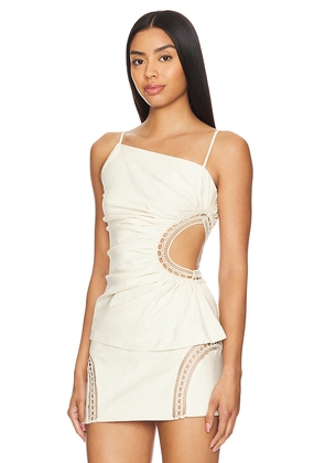 Camila Coelho JoÃ£o Top in Beige. Size XL. Also in M.