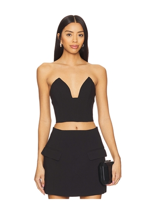 Bardot Delphi Strapless Crop Top in Black. Size 12. Also in 10, 4, 6.