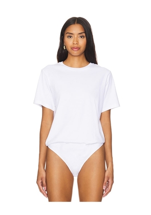 CLYQUE Walker Bodysuit in White. Size M. Also in XS, S, L.