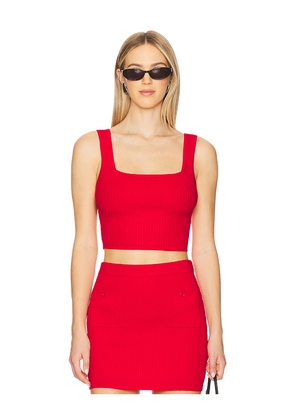Bardot Sarita Knit Tank Top in Red. Size M. Also in L, S, XL.