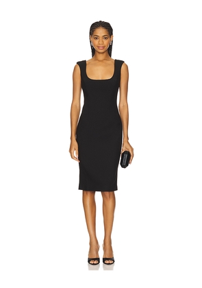 Bardot Audrey Fitted Midi Dress in Black. Size 6. Also in 4, 2.