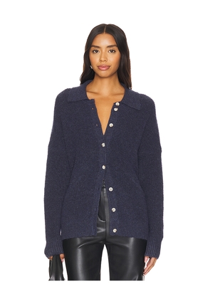 Central Park West Millie Oversized Sweater Polo in Navy. Size M. Also in XS, XL.