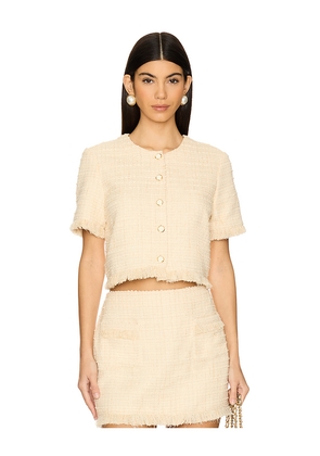 Amanda Uprichard Andrea Top in Beige. Size M. Also in L, S, XL.