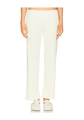 DONNI. Pointelle Simple Cropped Pant in Cream. Size S. Also in L, XL, XS, XXL.