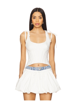 Ceren Ocak Corset in White. Size M. Also in L, S, XL/1X.