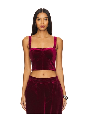 BLANKNYC Velvet Crop Top in Wine. Size S. Also in XS.