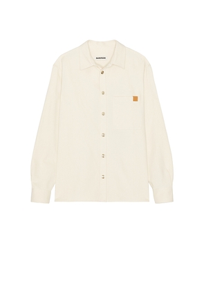 DARKPARK Serge Japanese Long Sleeve Shirt in Cream. Size M. Also in S, L.