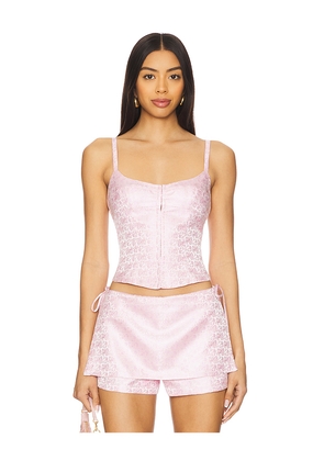 Amanda Uprichard Deserae Top in Pink. Size M. Also in L, S, XL, XS.