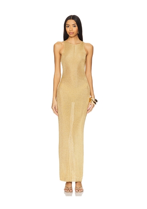 GUIZIO Odette Dress in Metallic Gold. Size S. Also in XL.