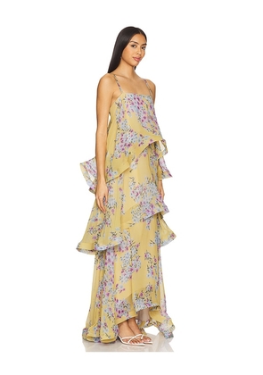 ELLIATT x REVOLVE Armani Maxi Dress in Yellow. Size M. Also in S, XS, L, XL.
