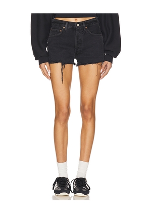 AGOLDE Parker Cut Off Short in Black. Size 24. Also in 32, 33, 34.