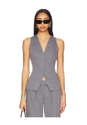 ALL THE WAYS Libbi Open Back Vest in Grey. Size S. Also in M.