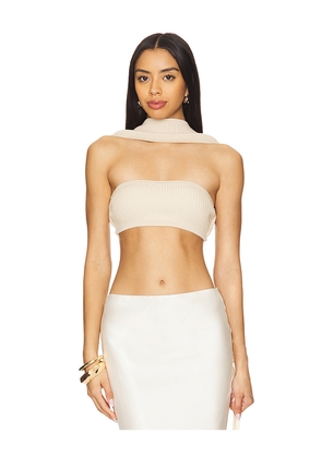 Camila Coelho Kailani Knit Top in Cream. Size M. Also in L.