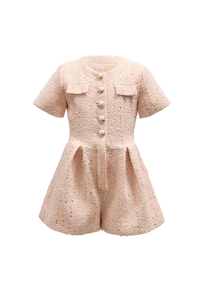 Bardot Junior Estelle Boucle Playsuit in Pink. Size 5. Also in 4.