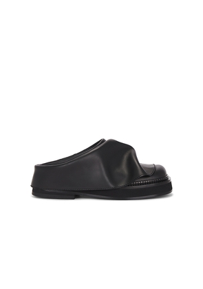 THE ATTICO Mini Robin Sabot Flat in Black. Size 37. Also in 36, 41.