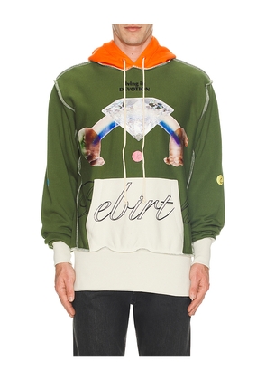 Advisory Board Crystals Birthstone Hooded Sweatshirt in Green. Size XL/1X. Also in S.