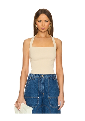 Cult Gaia Crawford Knit Top in Beige. Size M. Also in L, S.