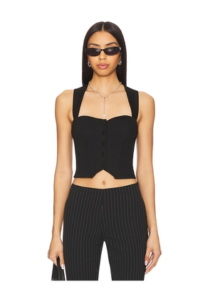 ALL THE WAYS Pia Top in Black. Size M. Also in L, S, XS.